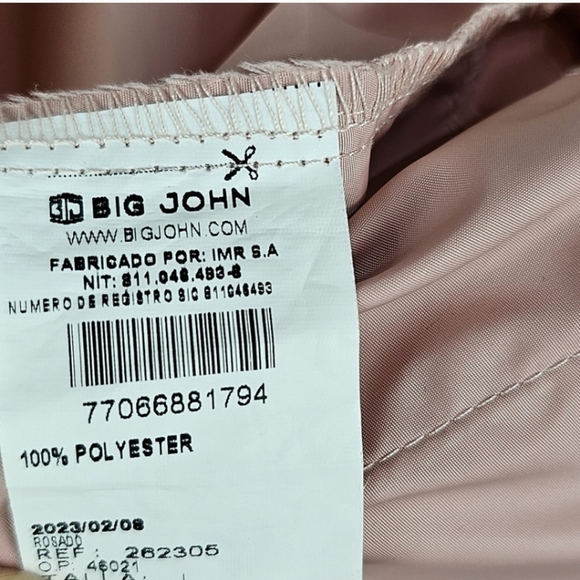 Big John Bomber Jacket Sz Large Pink Zip Front Japanese Ribbed Knit Casual Chic - Picture 15 of 15